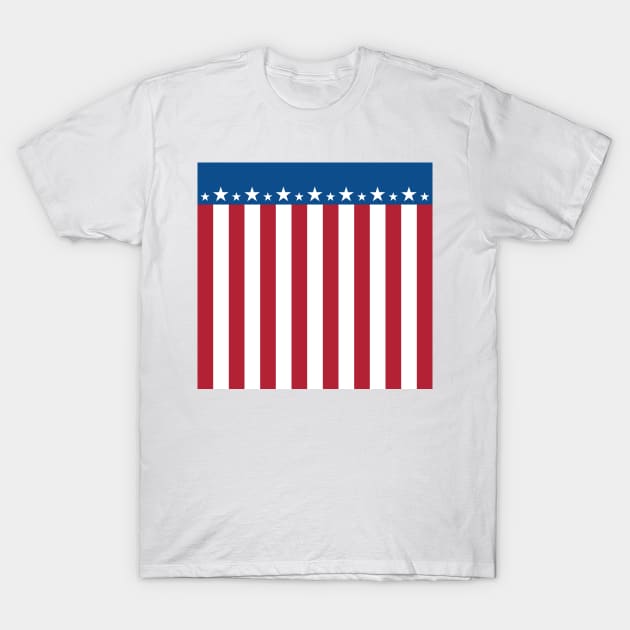 American Flag Pattern T-Shirt by GraphicBazaar